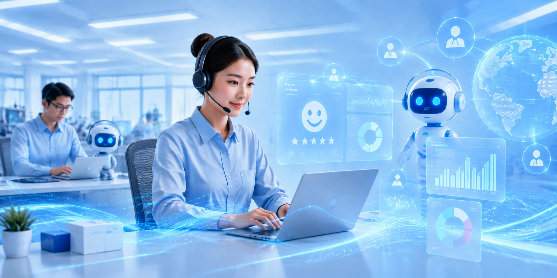 AI-powered customer service quality inspection and VOC data analysis network by Udesk