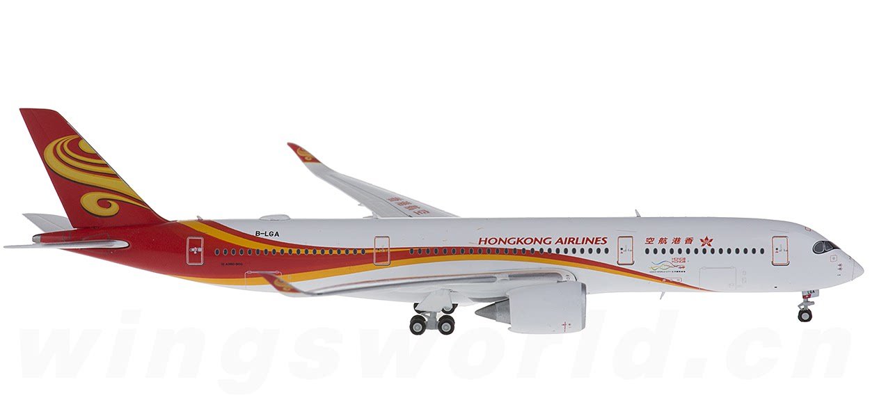 Hong Kong Airlines aircraft model side view