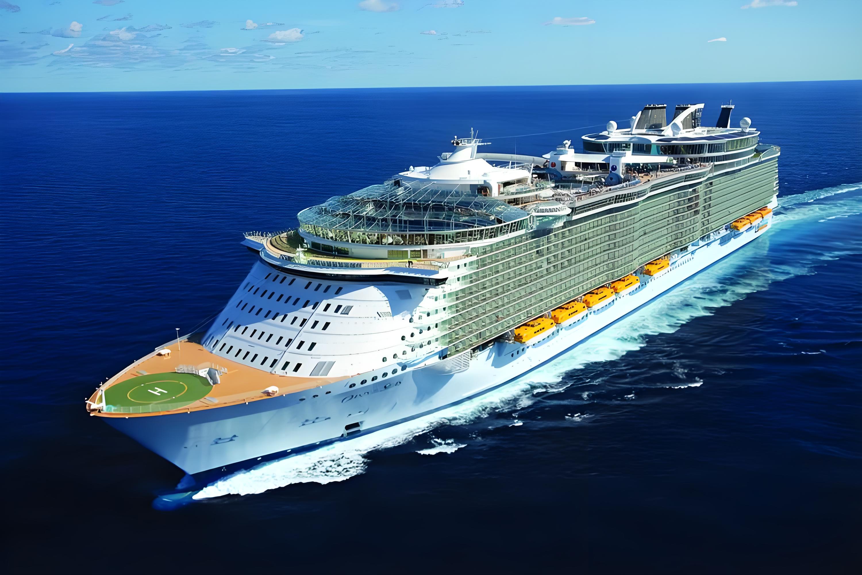 Royal Caribbean cruise ship sailing globally, illustrating world-class cruise customer service